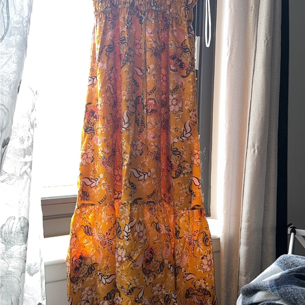 Floral Yellow Maxi Dress